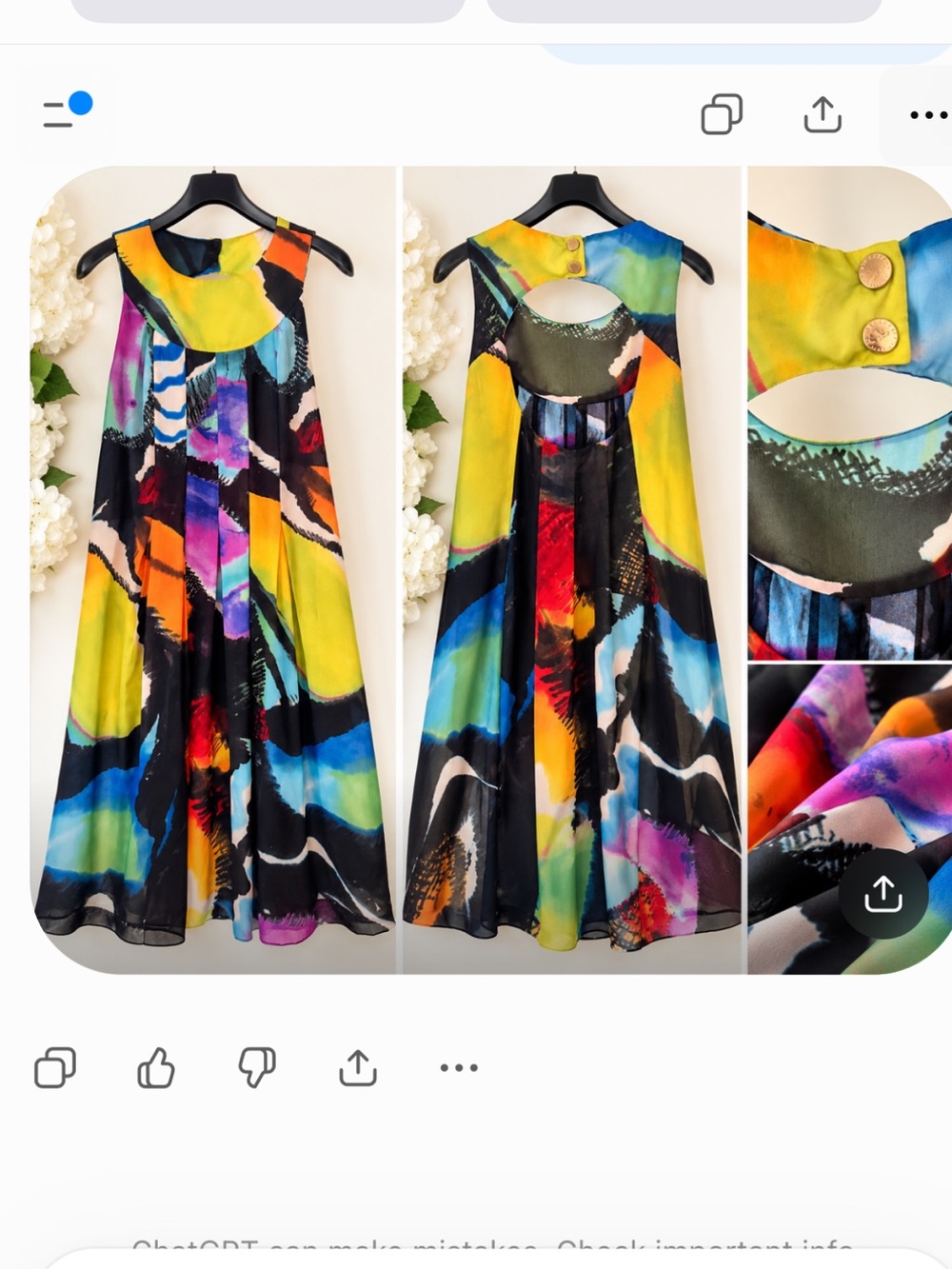 Ted Baker Multicolor Abstract Maxi Dress with Keyhole Back
